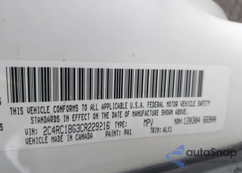 2012 Chrysler Town & Country Touring from USA, damaged, VIN 2C4RC1BG3CR229216